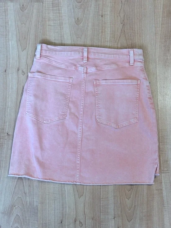 Wilfred Peach-Pink Denim Mini Skirt - Picture 4 of 7